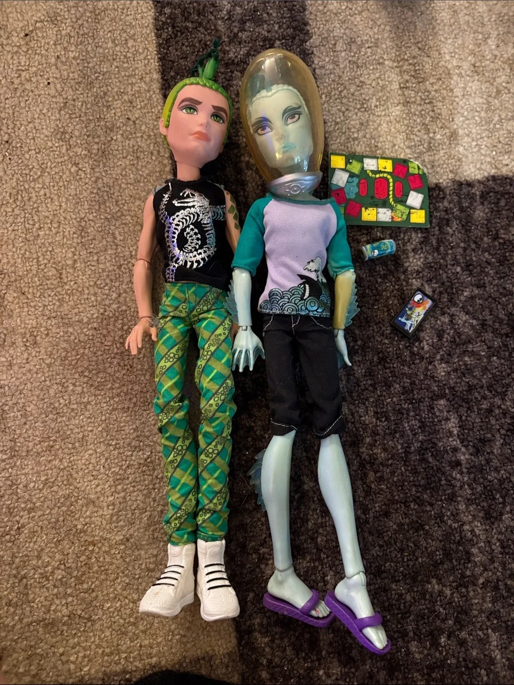 Monster High fashion dolls Deuce Gorgon and Gil Webber Manster